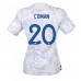 Frankrike Kingsley Coman #20 Bortedrakt Dame VM 2022 Korte ermer